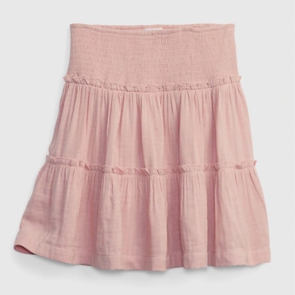 GAP Teen Tiered Skirt Rose Petal Pink Size 10 NWT Ruffle Flowy Summer Spring - Picture 1 of 9
